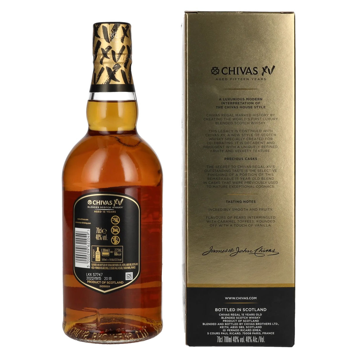 Chivas Regal XV 15 Years Old Blended Scotch Whisky 40% Vol. 0,7l in gift box