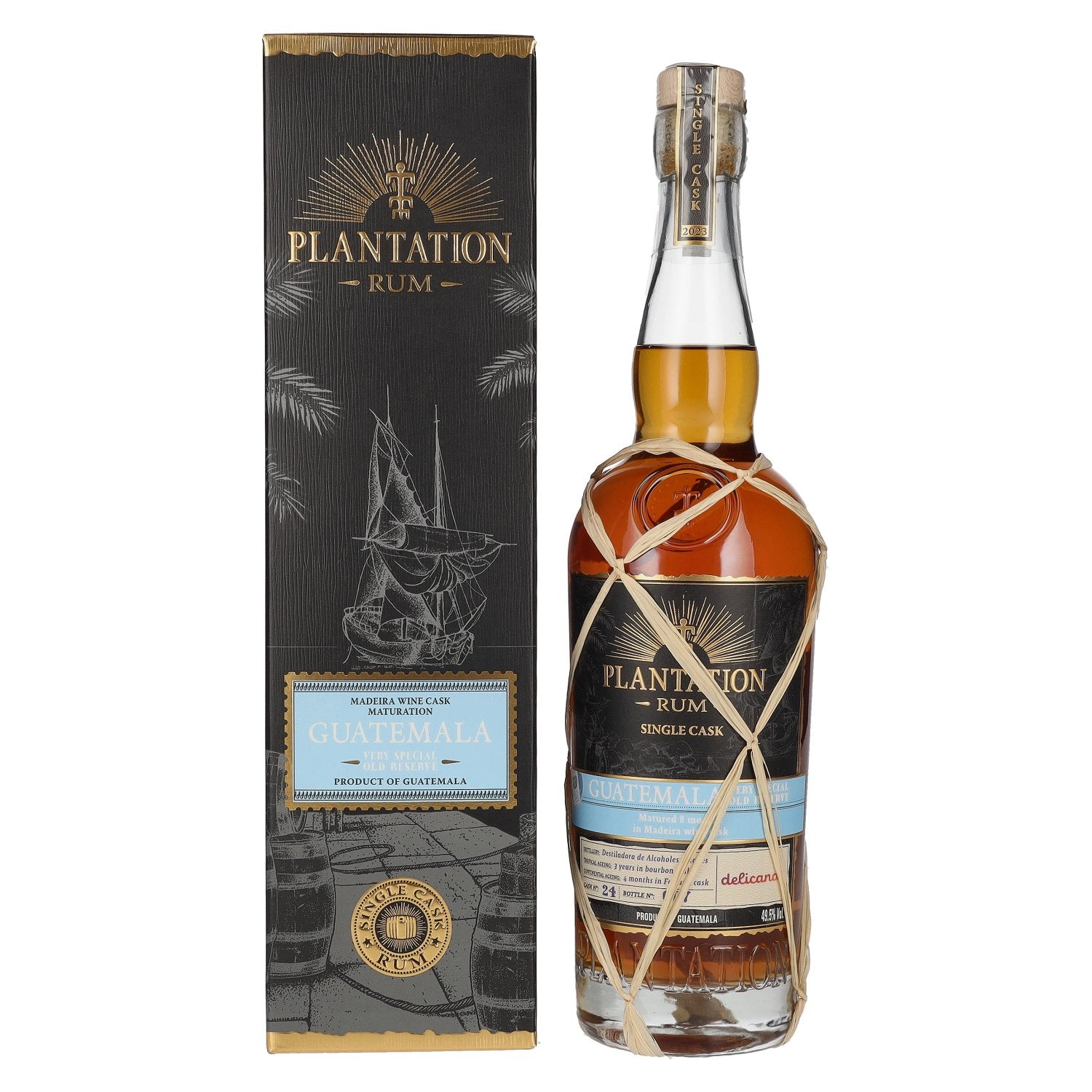 Plantation Rum GUATEMALA VSOR Madeira Finish by delicando 2023 49,5% Vol. 0,7l in Geschenkbox