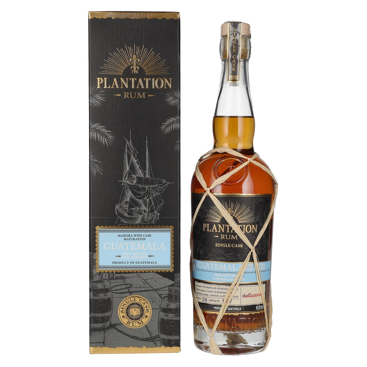 Plantation Rum GUATEMALA VSOR Madeira Finish by delicando 2023 49,5% Vol. 0,7l in gift box