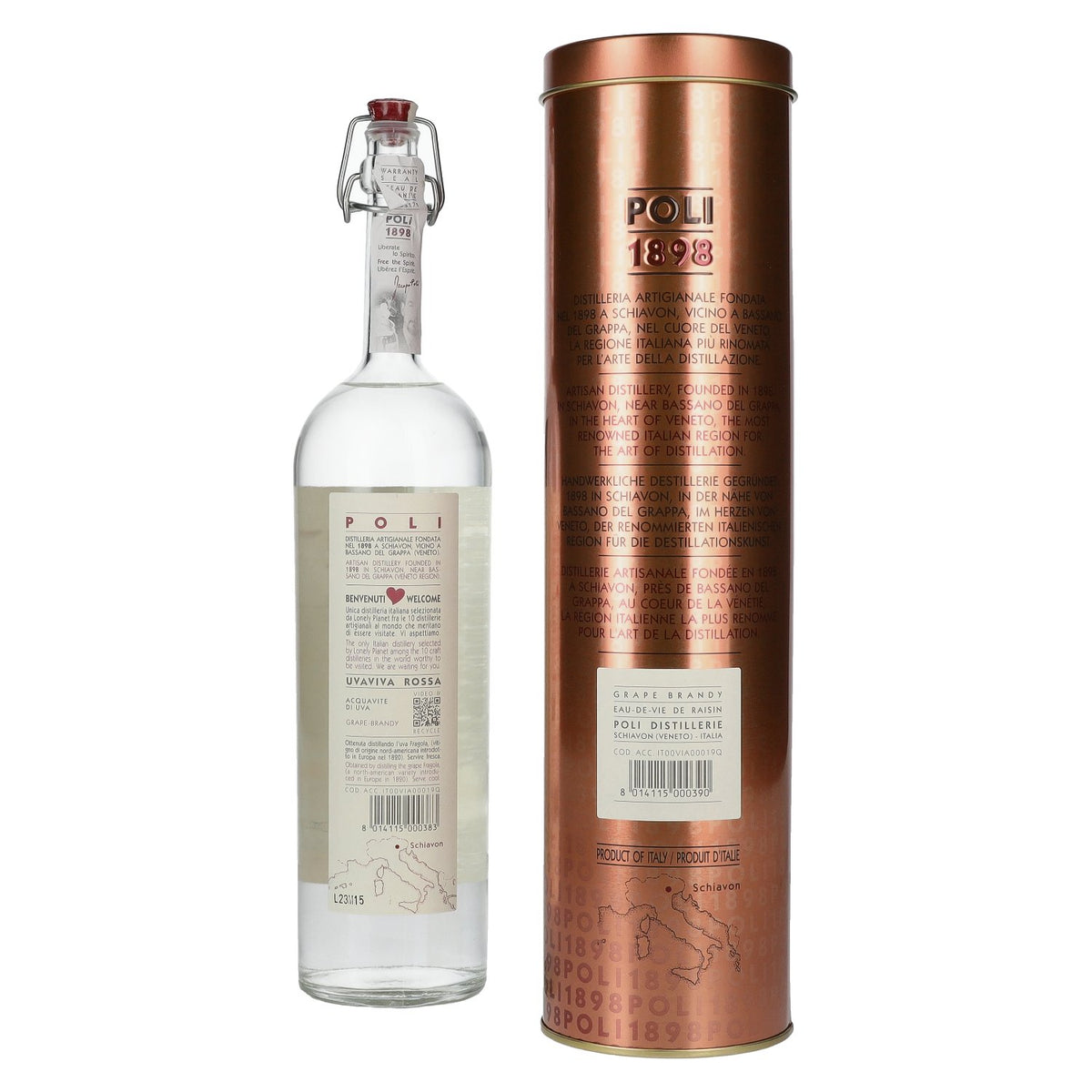 Poli UVAVIVA Rossa 40% Vol. 0,7l in Tinbox