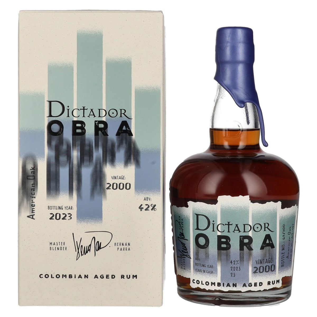Dictador OBRA VINTAGE 23 Years Old AMERICAN OAK CASK Rum 2000 42% Vol. 0,7l in gift box
