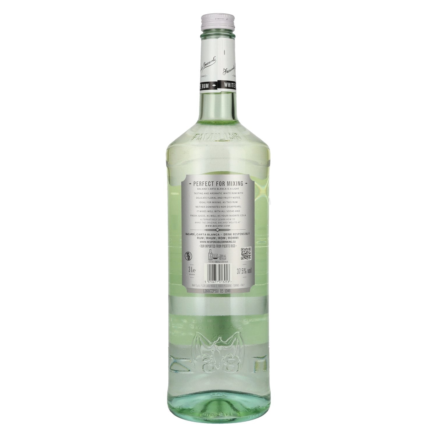 Bacardi Ron Carta Blanca Superior 37,5% Vol. 3l