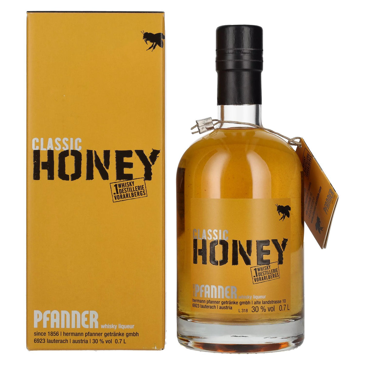 Pfanner Classic HONEY Whisky Liqueur 30% vol. 0,7l en boîte cadeau