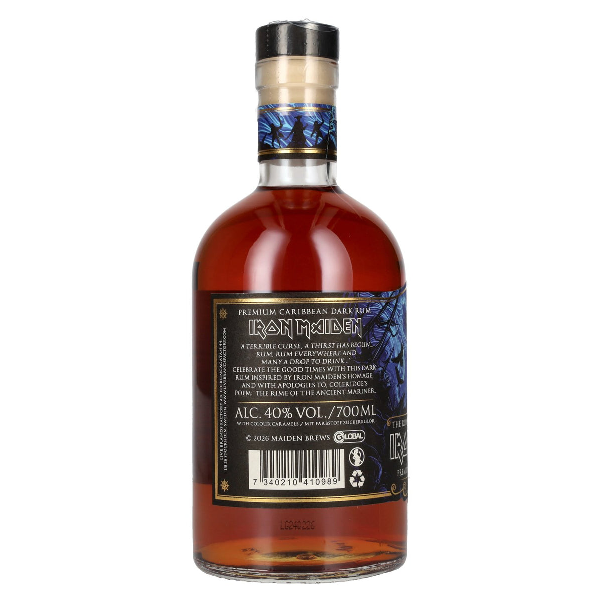 IRON MAIDEN Premium Caribbean Dark Rum of the Ancient Mariner 40% Vol. 0,7l