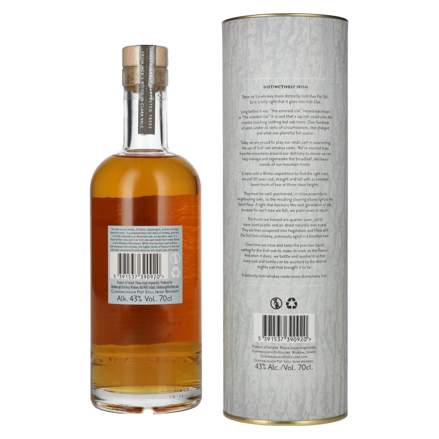 Glendalough Pot Still Irish Whiskey Batch 3 43% Vol. 0,7l in Geschenkbox