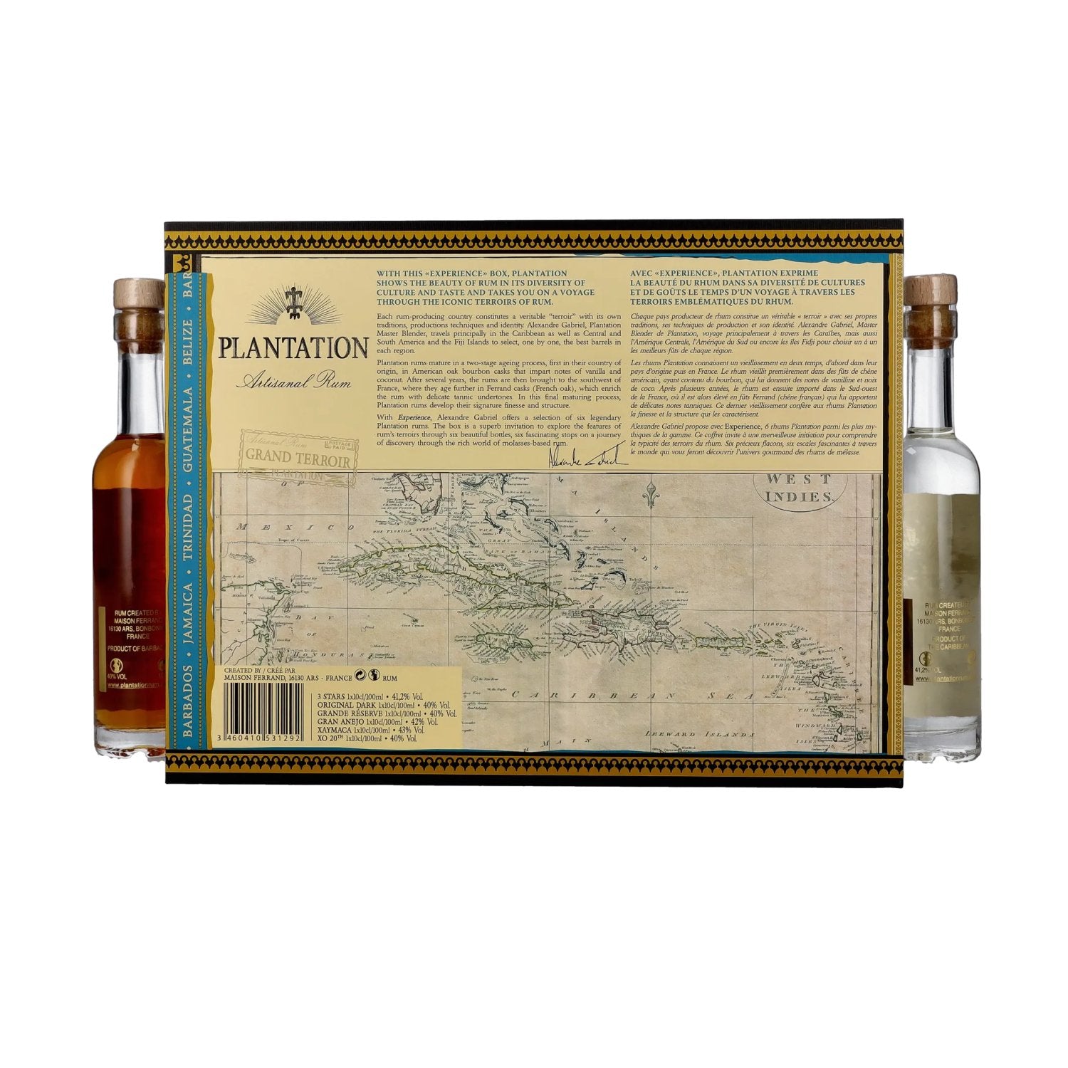 Plantation EXPERIENCE BOX Artisanal Rum 41% Vol. 6x0,1l in Geschenkbox