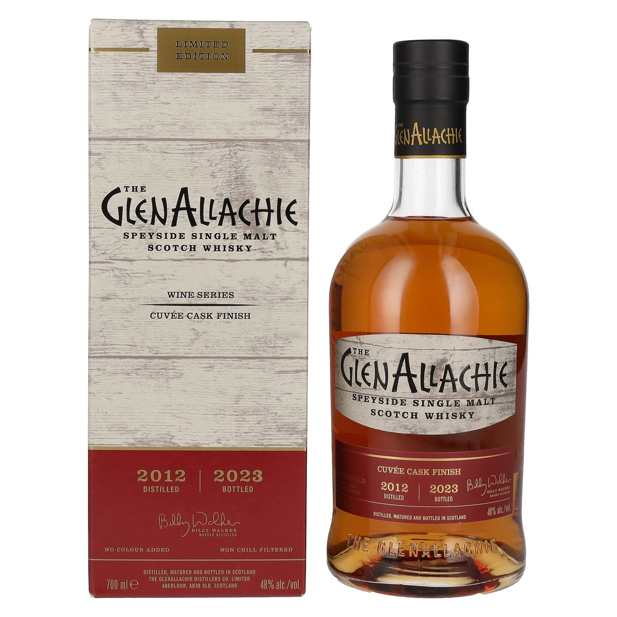 The GlenAllachie 10 Years Old Wine Cuvée Cask Finish 2012 48% Vol. 0,7l in gift box