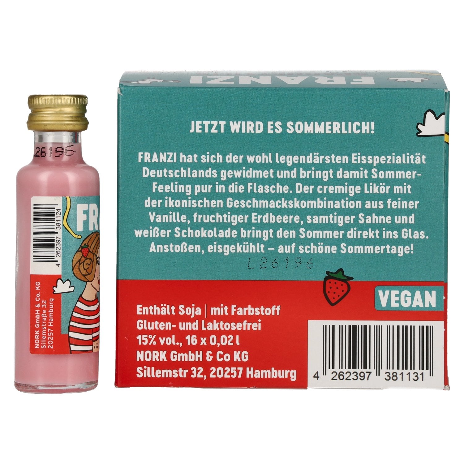 Franzi Spaghettieis Likör 15% Vol. 16x0,02l