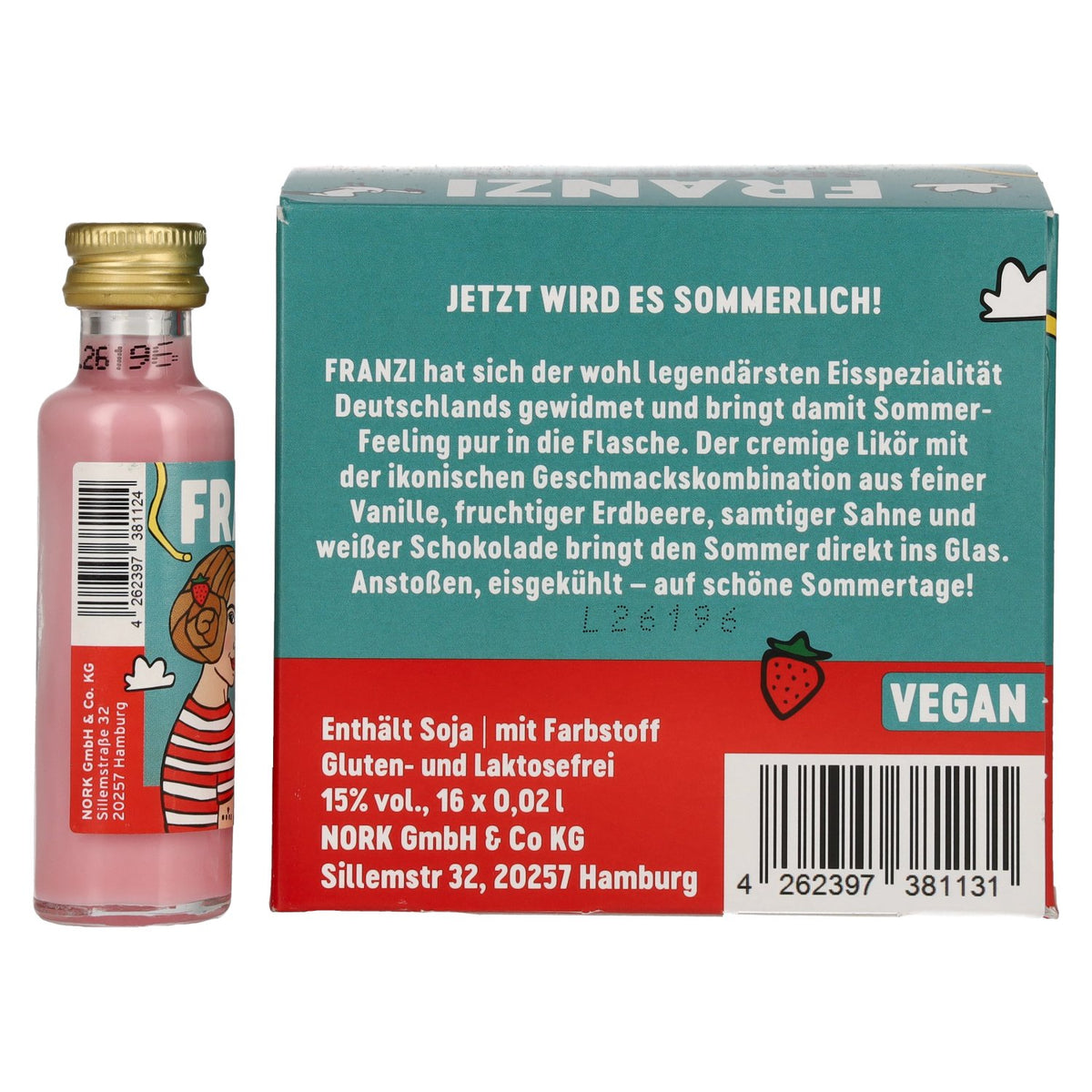 Franzi Spaghettieis Likör 15% Vol. 16x0,02l