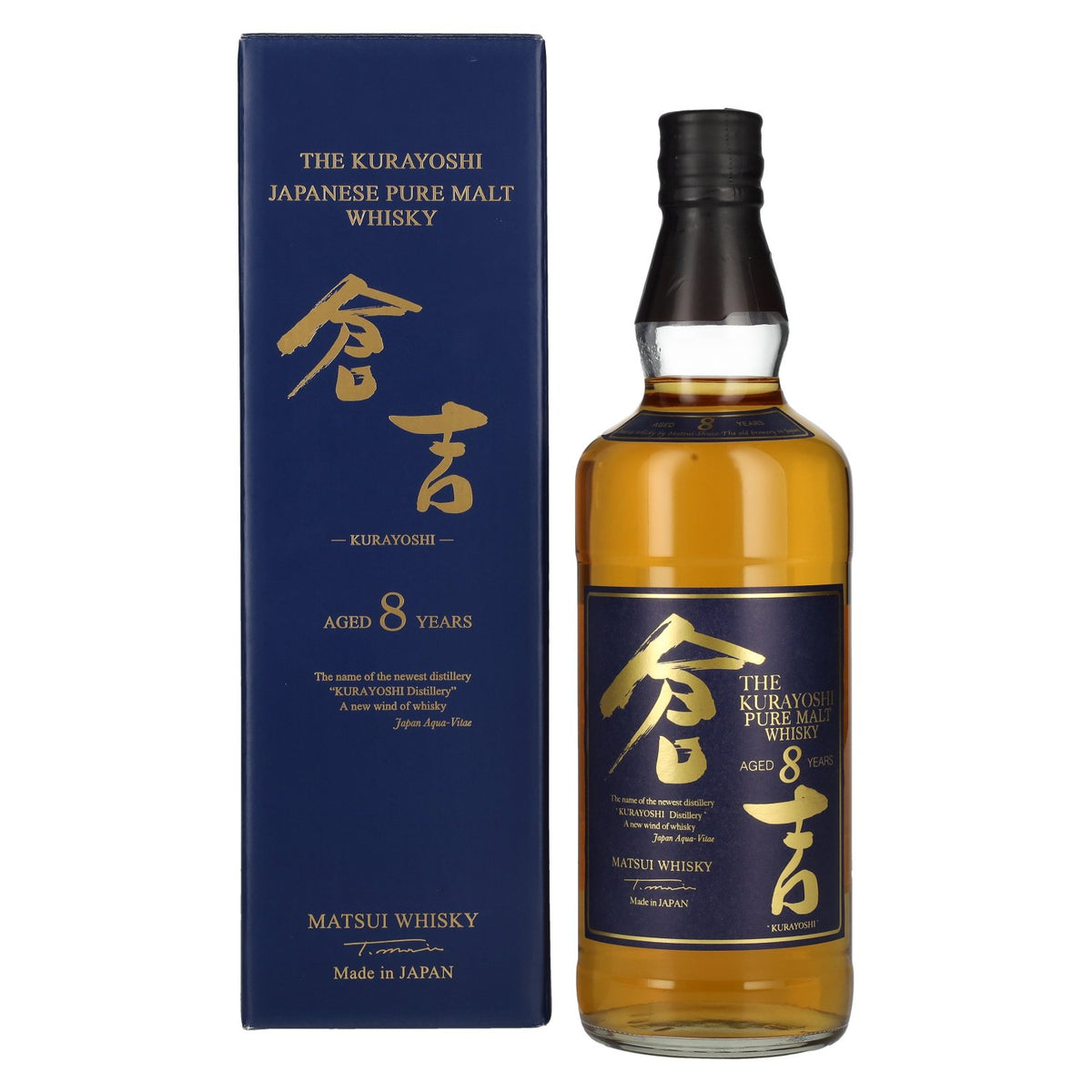 Matsui Whisky THE KURAYOSHI 8 Years Old Pure Malt Whisky 43% Vol. 0,7l en coffret cadeau
