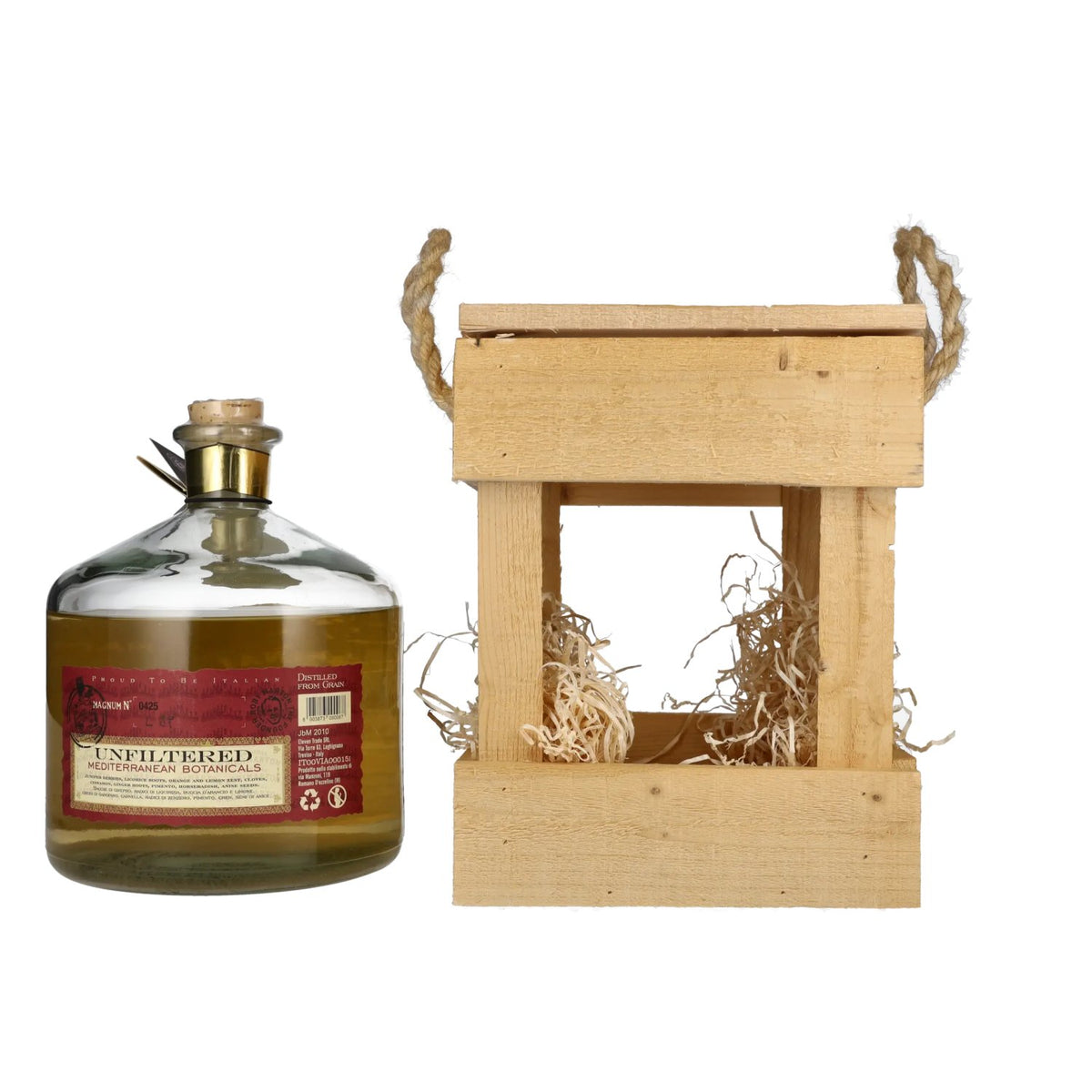 Roby Marton Gin Original Italian Premium Dry 47% Vol. 2l in Holzkiste