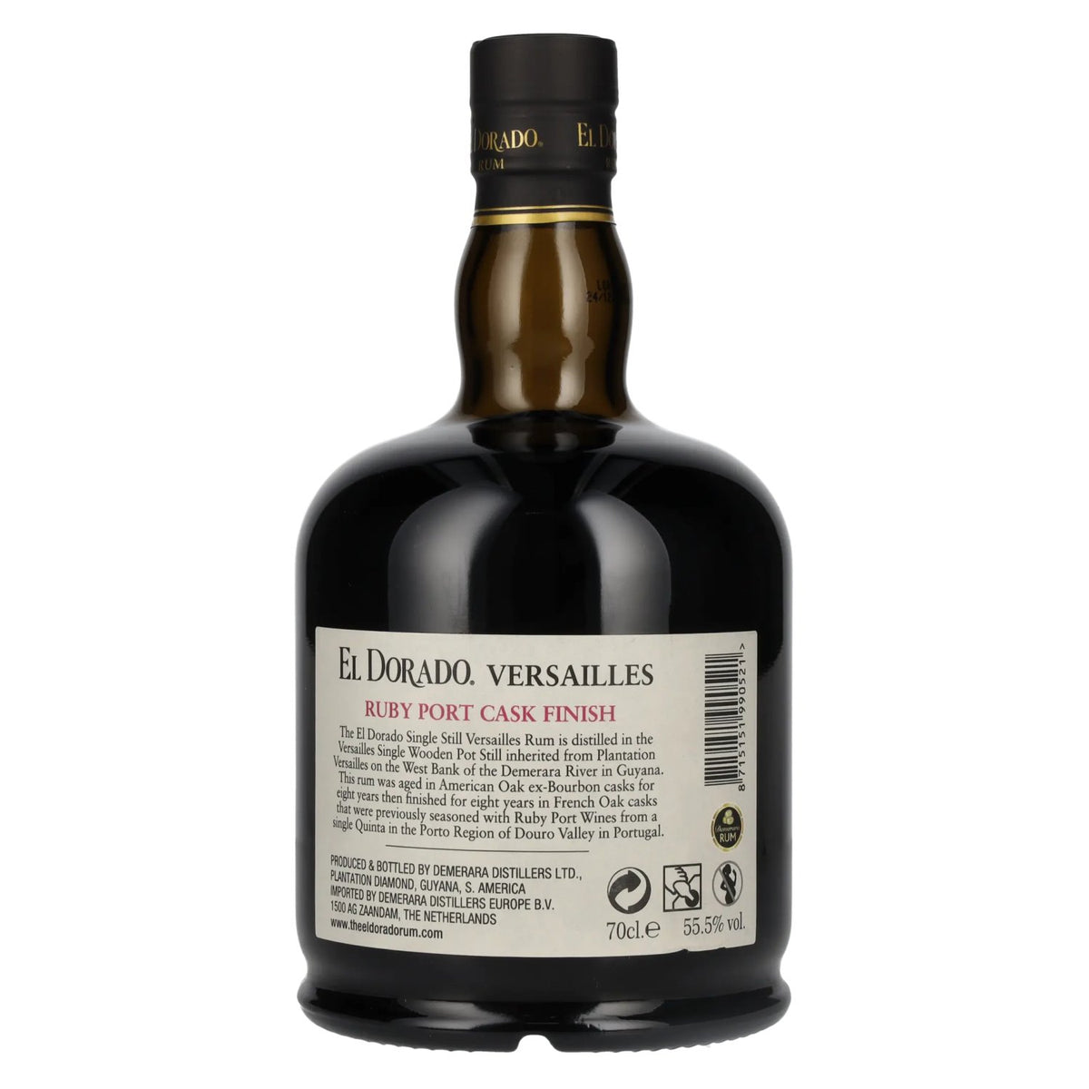 El Dorado Rum VERSAILLES Special Ruby Port Wine Casks 2005 55,5% Vol. 0,7l