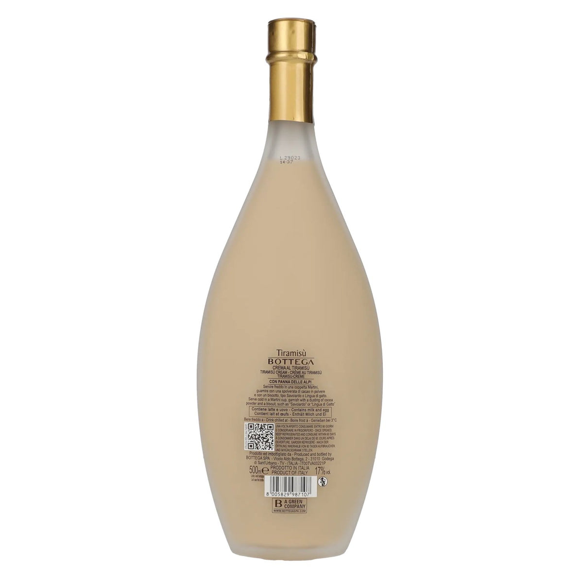 Bottega Crema al TIRAMISÙ Cream Liqueur 17% Vol. 0,5l