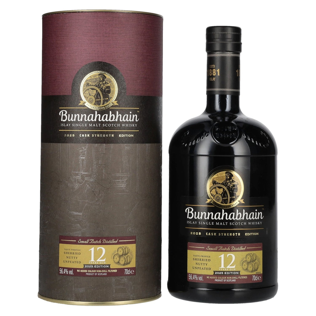 Bunnahabhain 12 Years Old Islay Single Malt Cask Strength Edition 2025 56,4% Vol. 0,7l in gift box