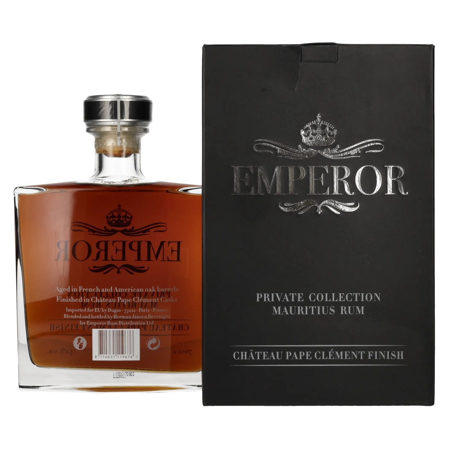 Emperor Rum Mauritian Rum PRIVATE COLLECTION Château Pape Clément Finish 42% vol. 0,7l en boîte cadeau