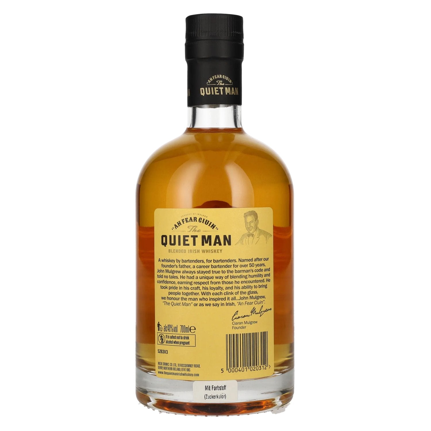 The Quiet Man AN FEAR CIUIN Traditional Blended Irish Whiskey 40% Vol. 0,7l