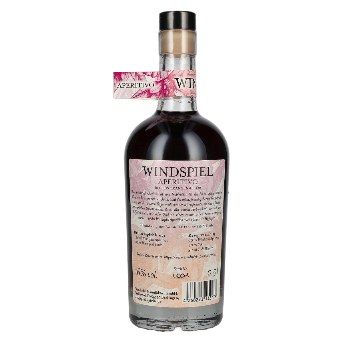 Windspiel Aperitivo Bitter-Orangen-Likör 16% Vol. 0,5l