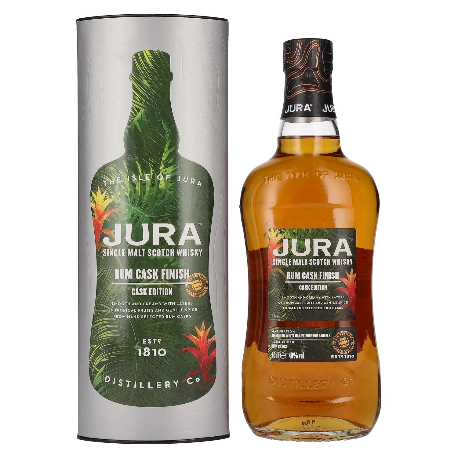Jura Single Malt Scotch Whisky RUM CASK FINISH 40% Vol. 0,7l in Geschenkbox