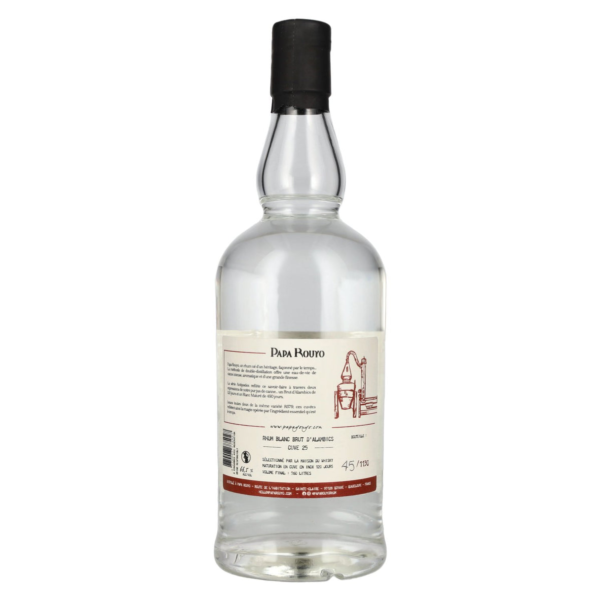 Papa Rouyo Brut d'Alambic Antipodes Rhum Agricole 66.5% vol. 0.7l