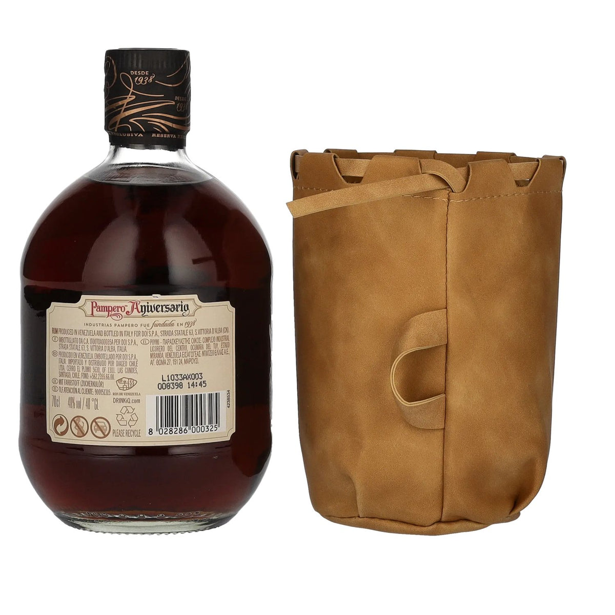 Pampero Aniversario Reserva Exclusiva Rhum Extra Añejo 40 % vol., 0,7 l, dans un étui en cuir