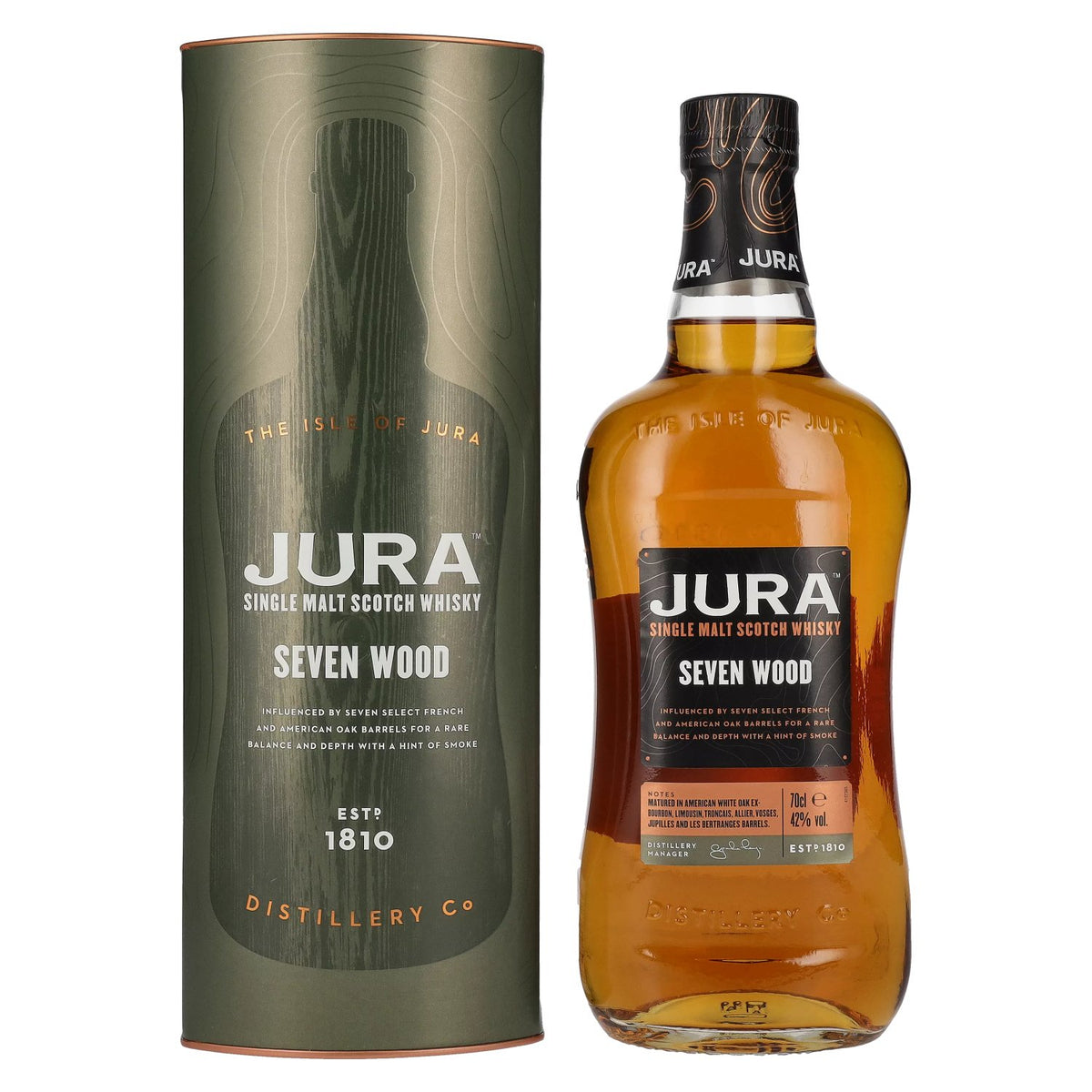 Jura SEVEN WOOD Single Malt Scotch Whisky 42% vol. 0,7l en boîte cadeau