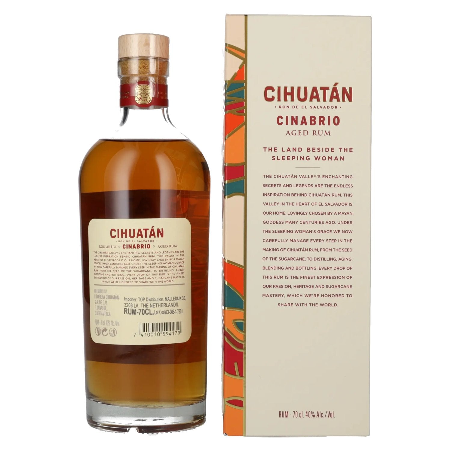 Cihuatán 12 Years CINABRIO Rum El Salvador 40% Vol. 0,7l in Geschenkbox