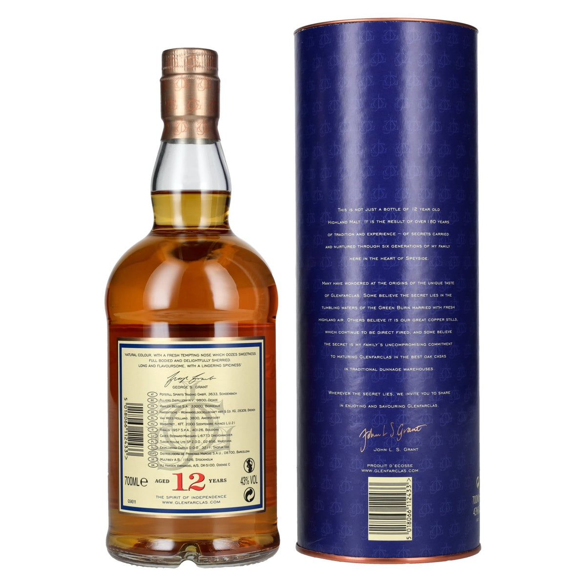 Glenfarclas 12 Years Old Highland Single Malt Scotch Whisky 43% Vol. 0,7l in gift box