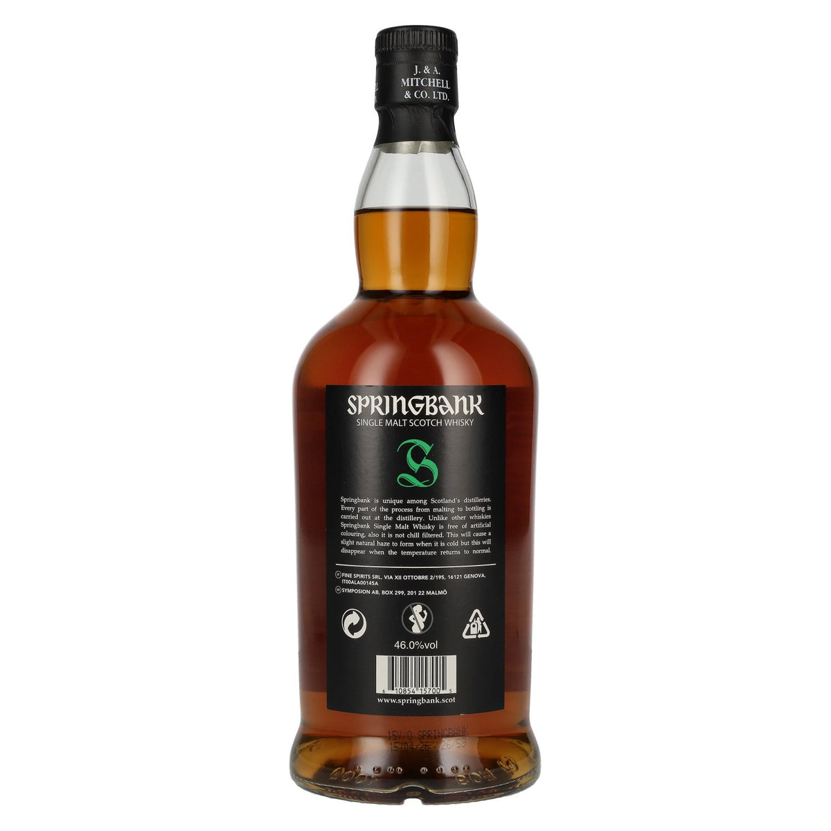 Springbank 15 Years Old Campbeltown Single Malt Scotch Whisky 46% vol. 0.7 l