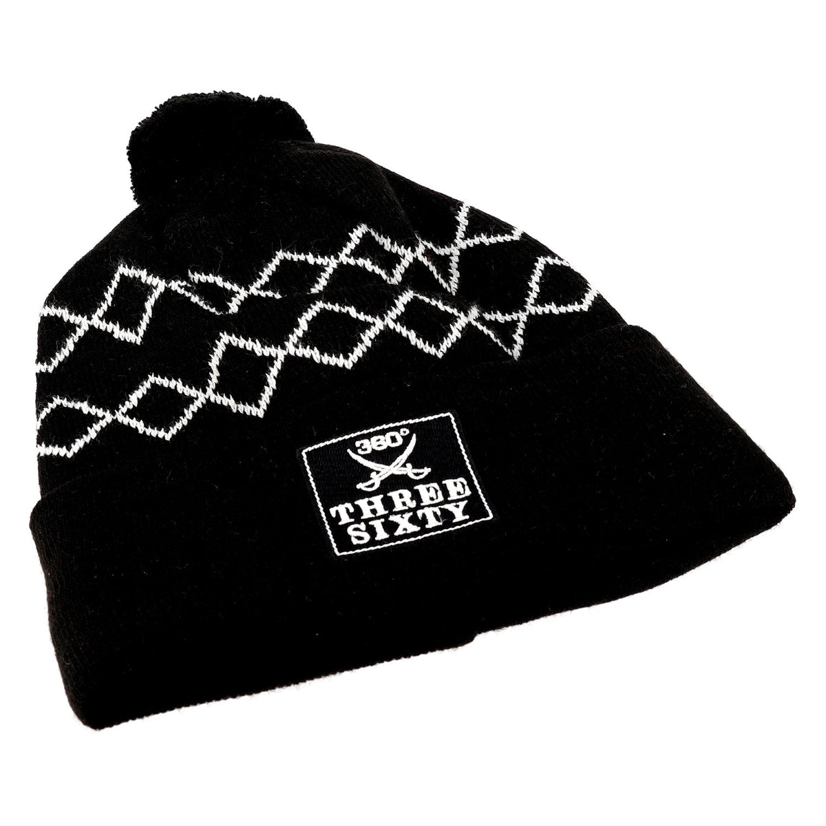 Three Sixty bobble hat black