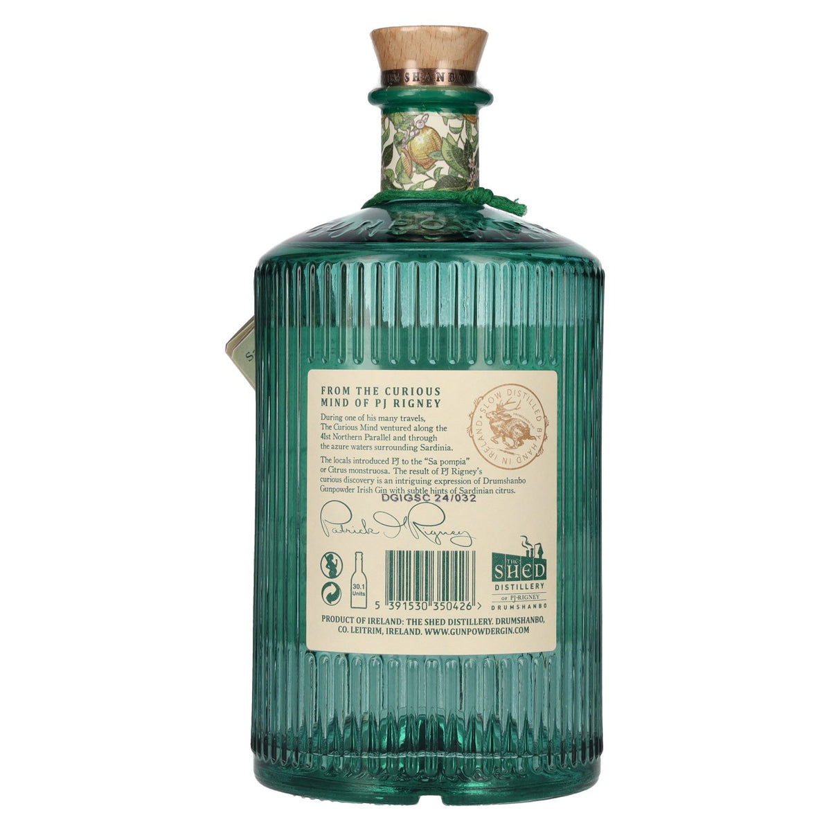 Drumshanbo Gunpowder Irish Gin with Sardinian Citrus 43% Vol. 0,7l in gift box with glass