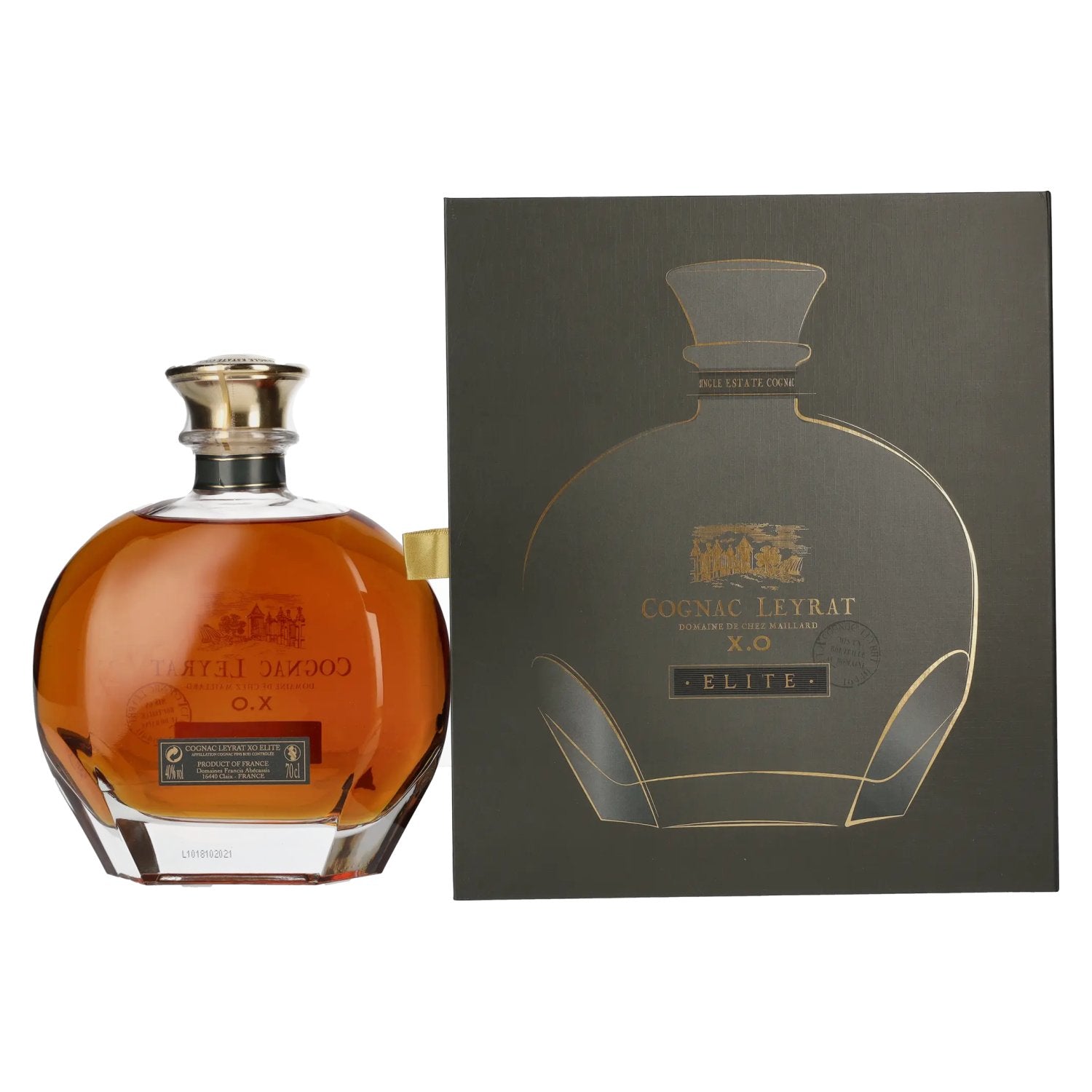 Cognac Leyrat X.O. Elite Single Estate Cognac 40% vol. 0.7 l in a gift box
