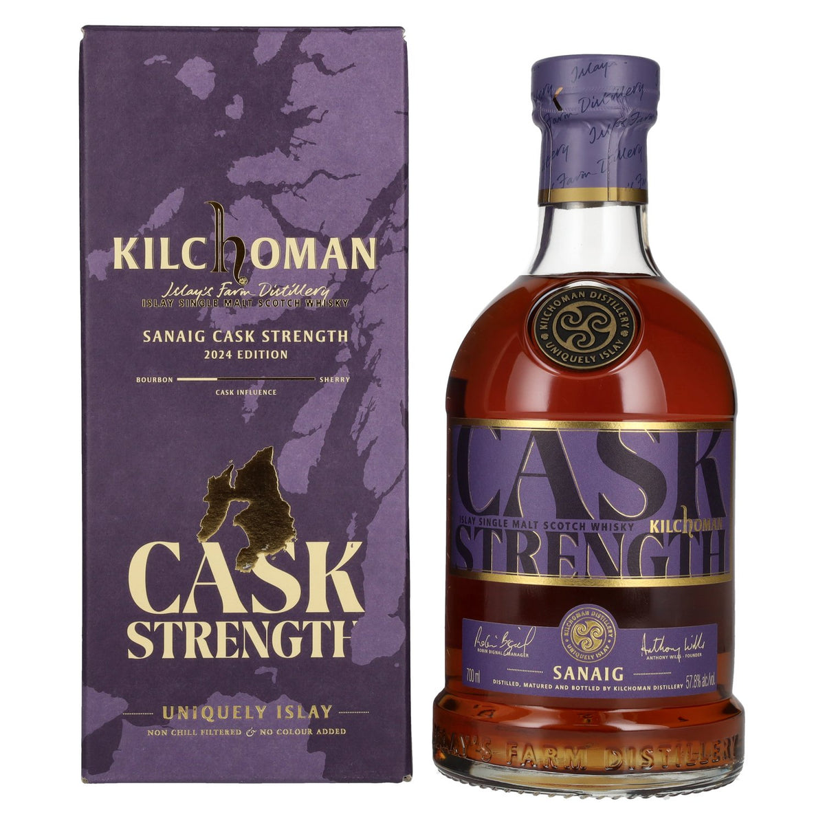 Kilchoman SANAIG CASK STRENGTH Islay Single Malt Scotch Whisky 2024 57,8% vol. 0,7l en coffret cadeau