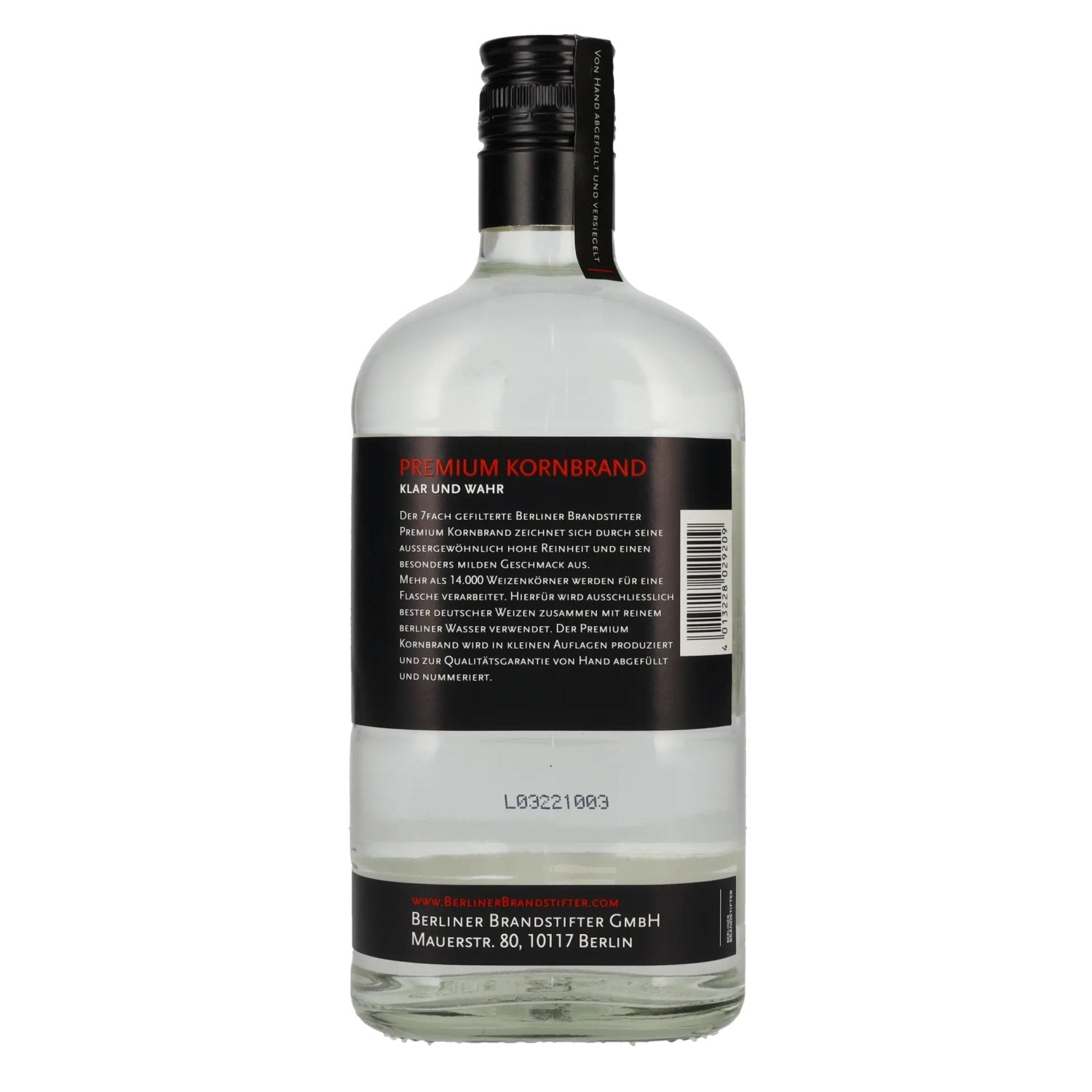 Berliner Brandstifter Premium Kornbrand 38% vol. 0,7l