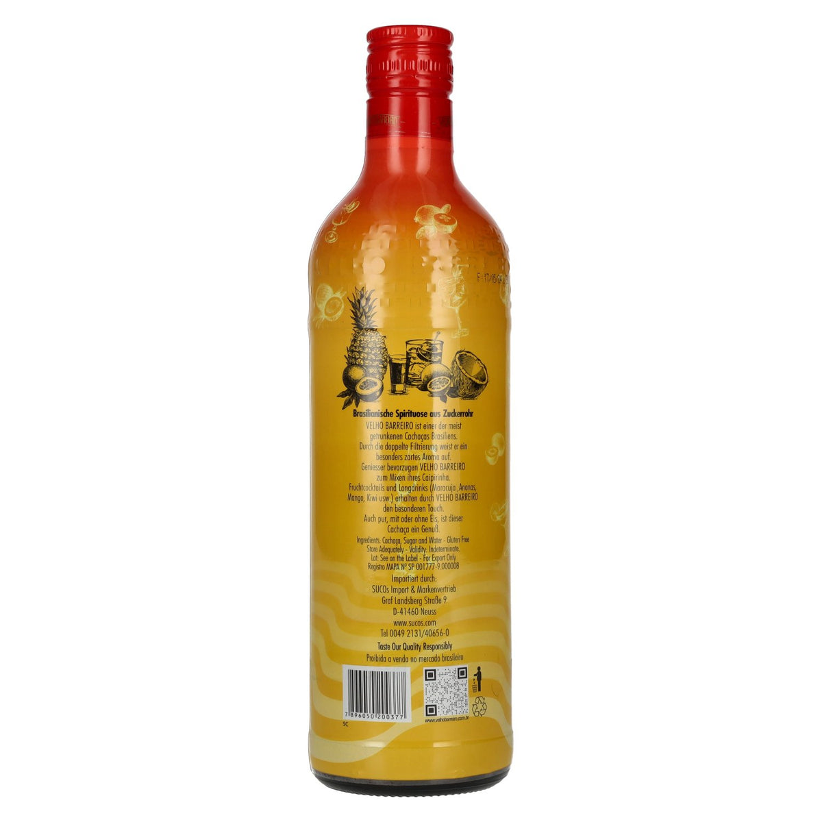 Velho Barreiro Cachaça Special Edition Silver 39% Vol. 0,7l