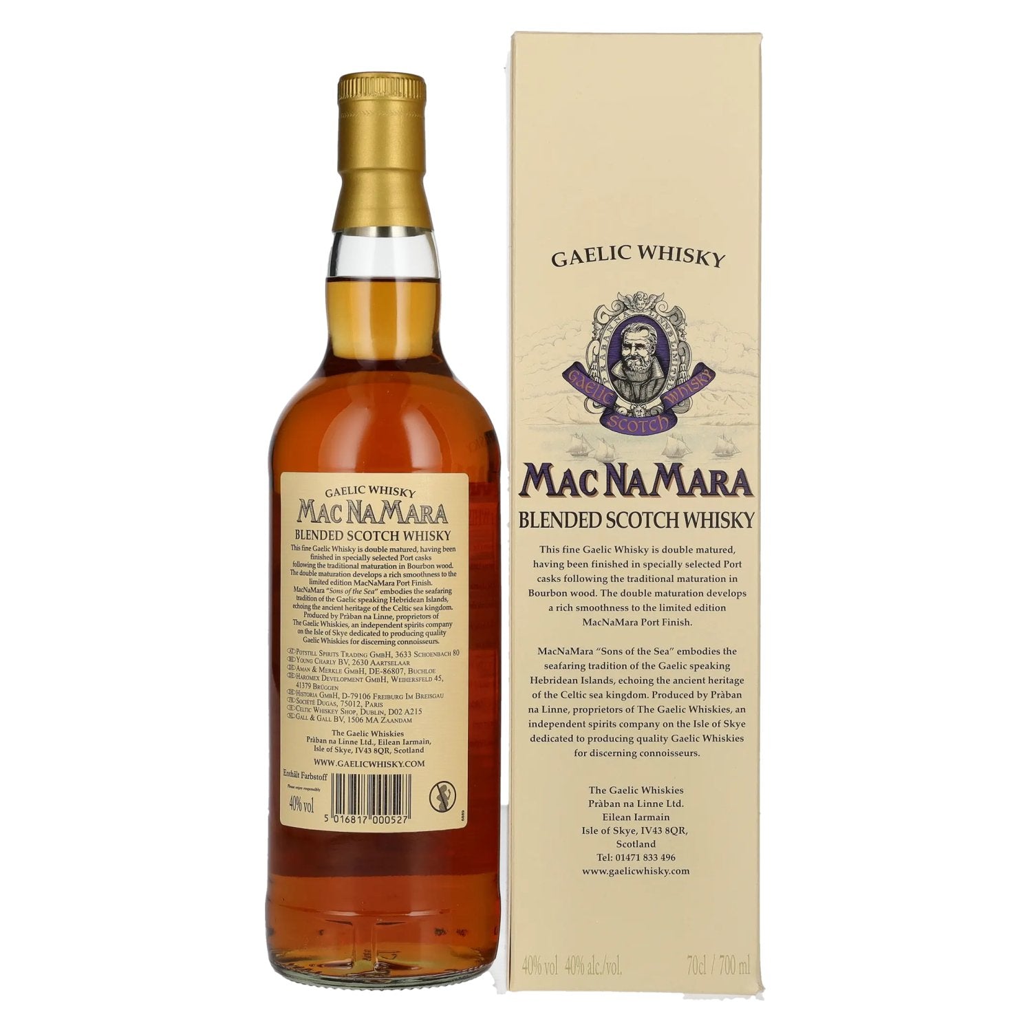 Gaelic Whisky MACNAMARA Port Cask Finish Blended Scotch Whisky 40% Vol. 0,7l in Geschenkbox