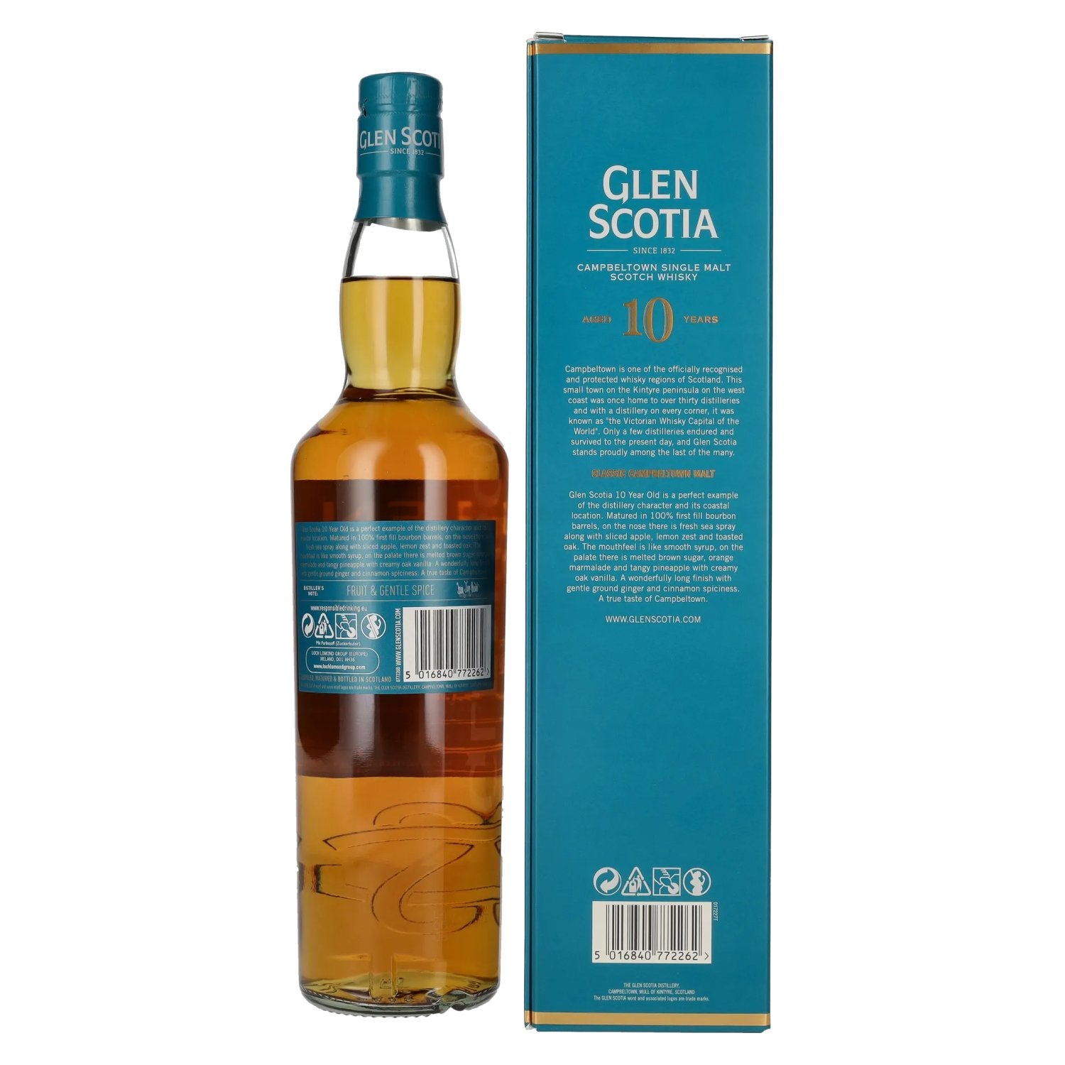 Glen Scotia 10 Years Old Classic Campbeltown Malt 40% Vol. 0,7l in gift box