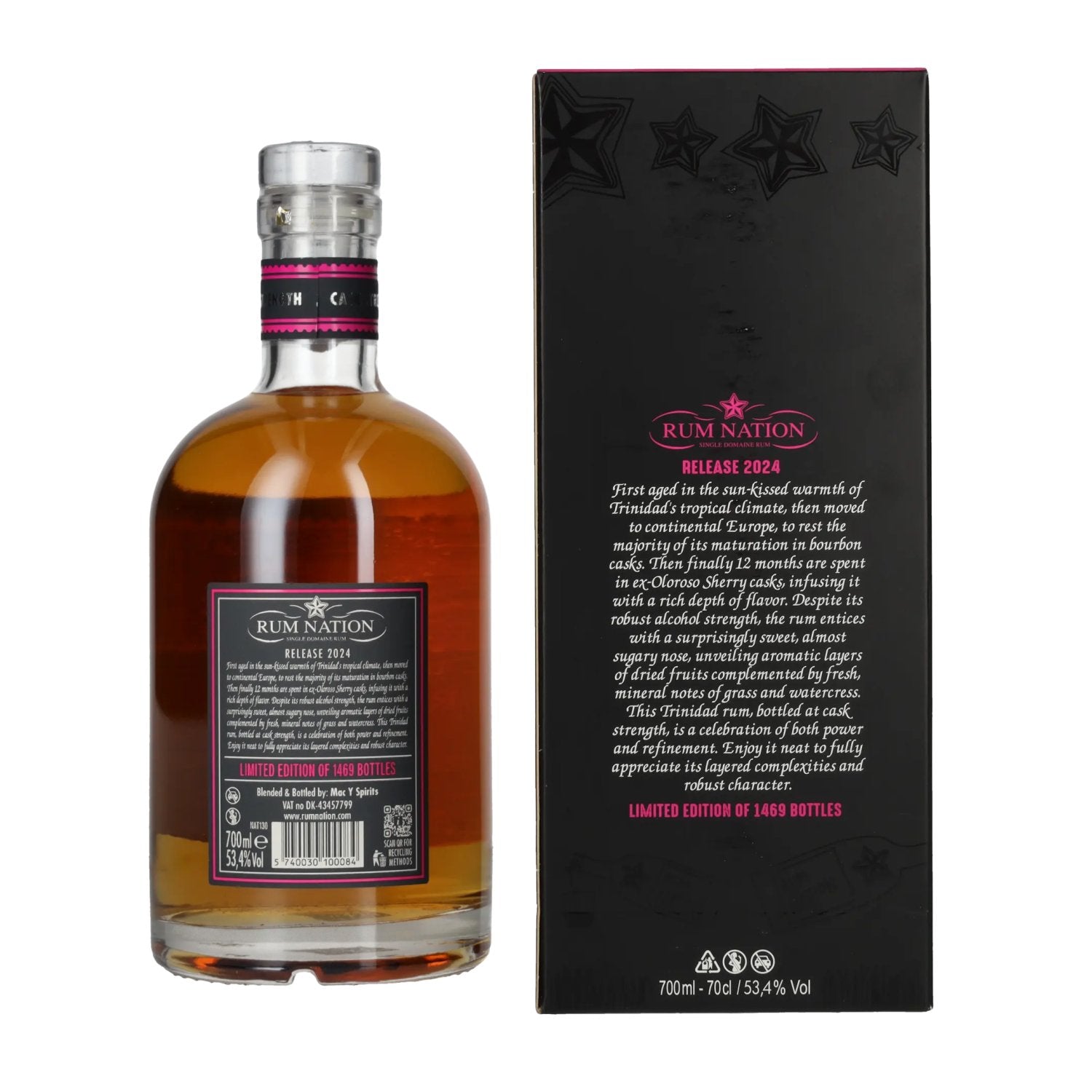 Rum Nation 12 Years Old Trinidad Rum Cask Strength Limited Edition 2024 53,4% Vol. 0,7l in gift box