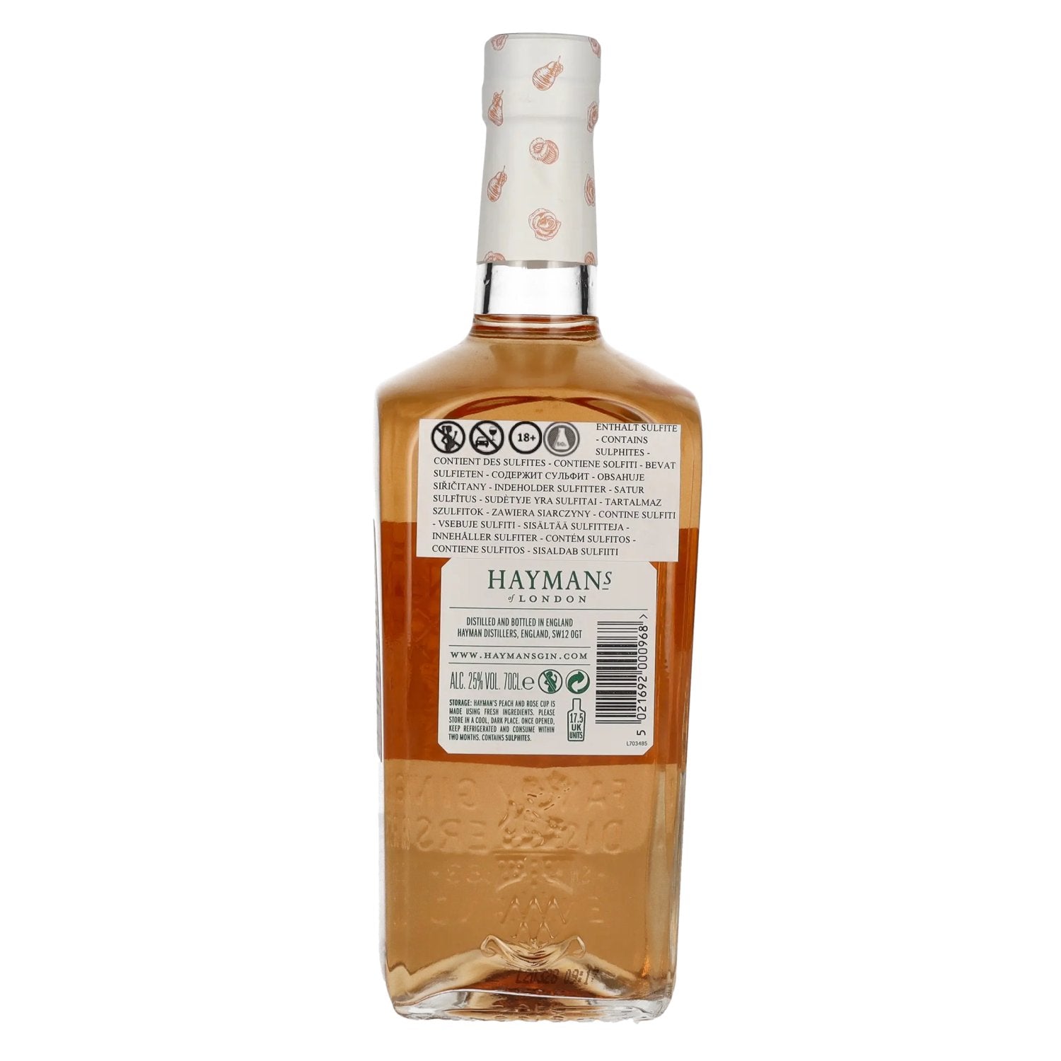 Hayman's of London PEACH &amp; ROSE CUP 25% vol. 0,7l