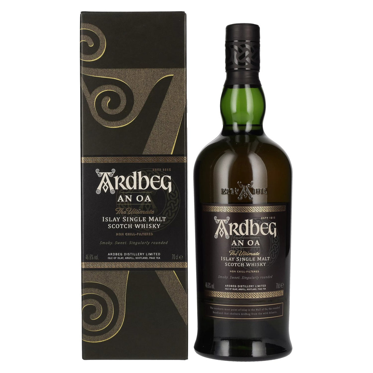Ardbeg AN OA Islay Single Malt 46,6% Vol. 0,7l en coffret cadeau