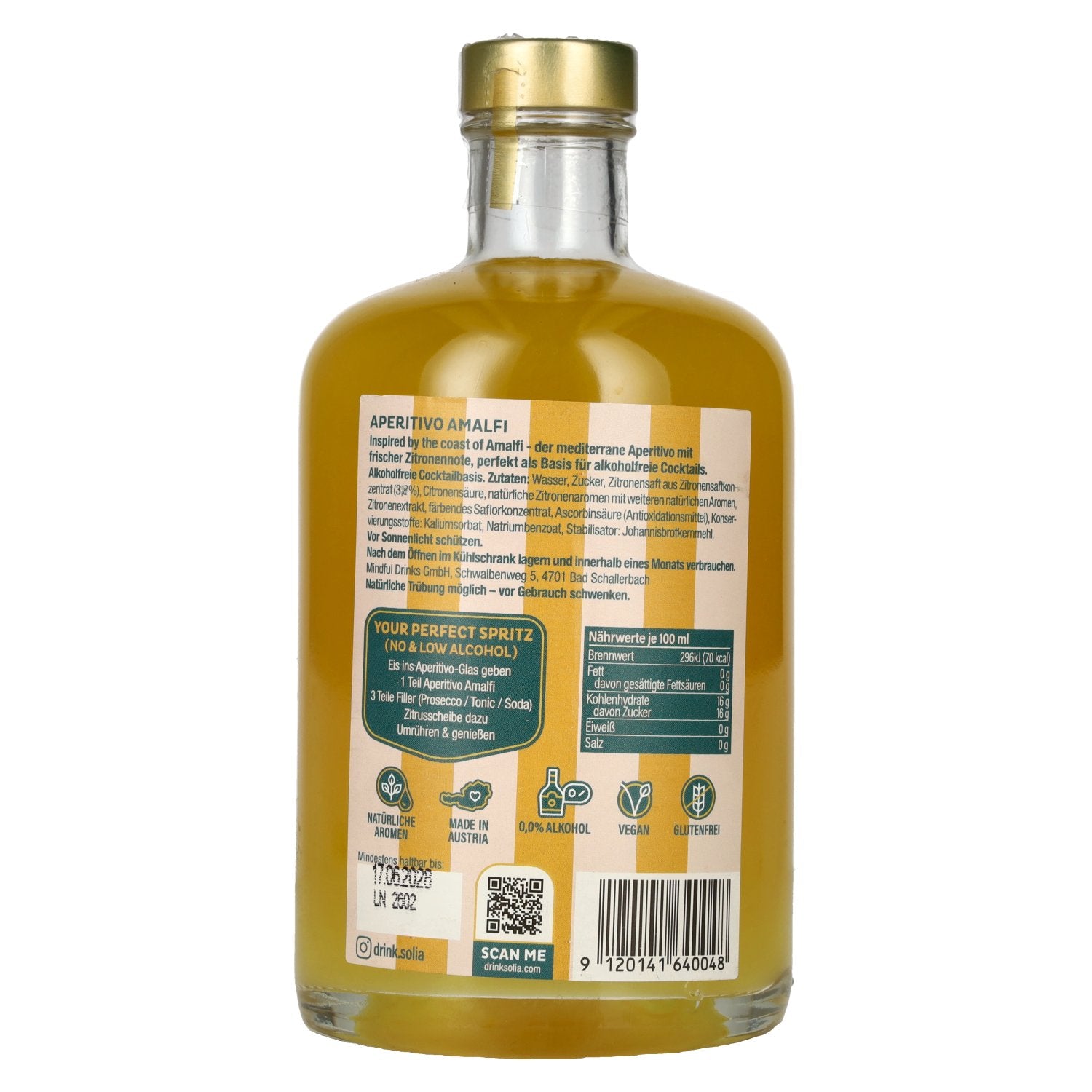 Solia 0.0 non-alcoholic Aperitivo AMALFI 0,5l