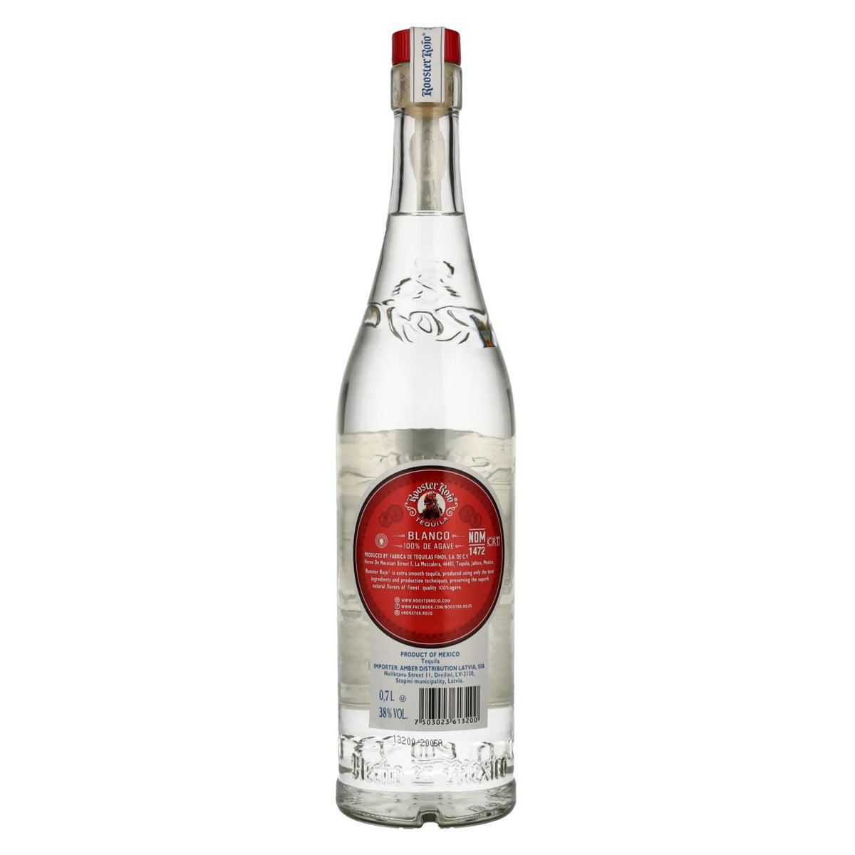 Rooster Rojo BLANCO Tequila 100% de Agave 38% Vol. 0,7l