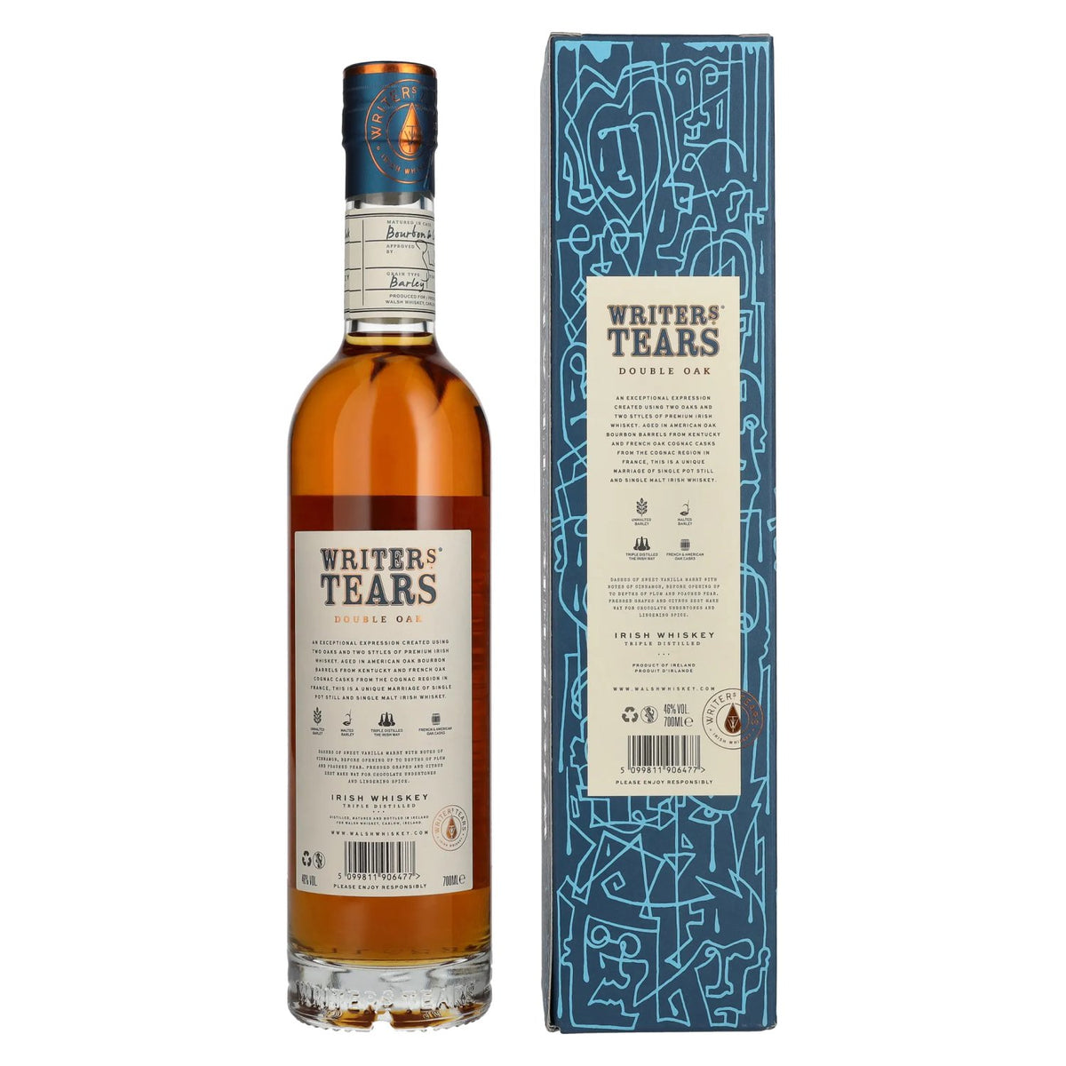 Writer's Tears DOUBLE OAK Irish Whiskey 46% Vol. 0,7l in gift box
