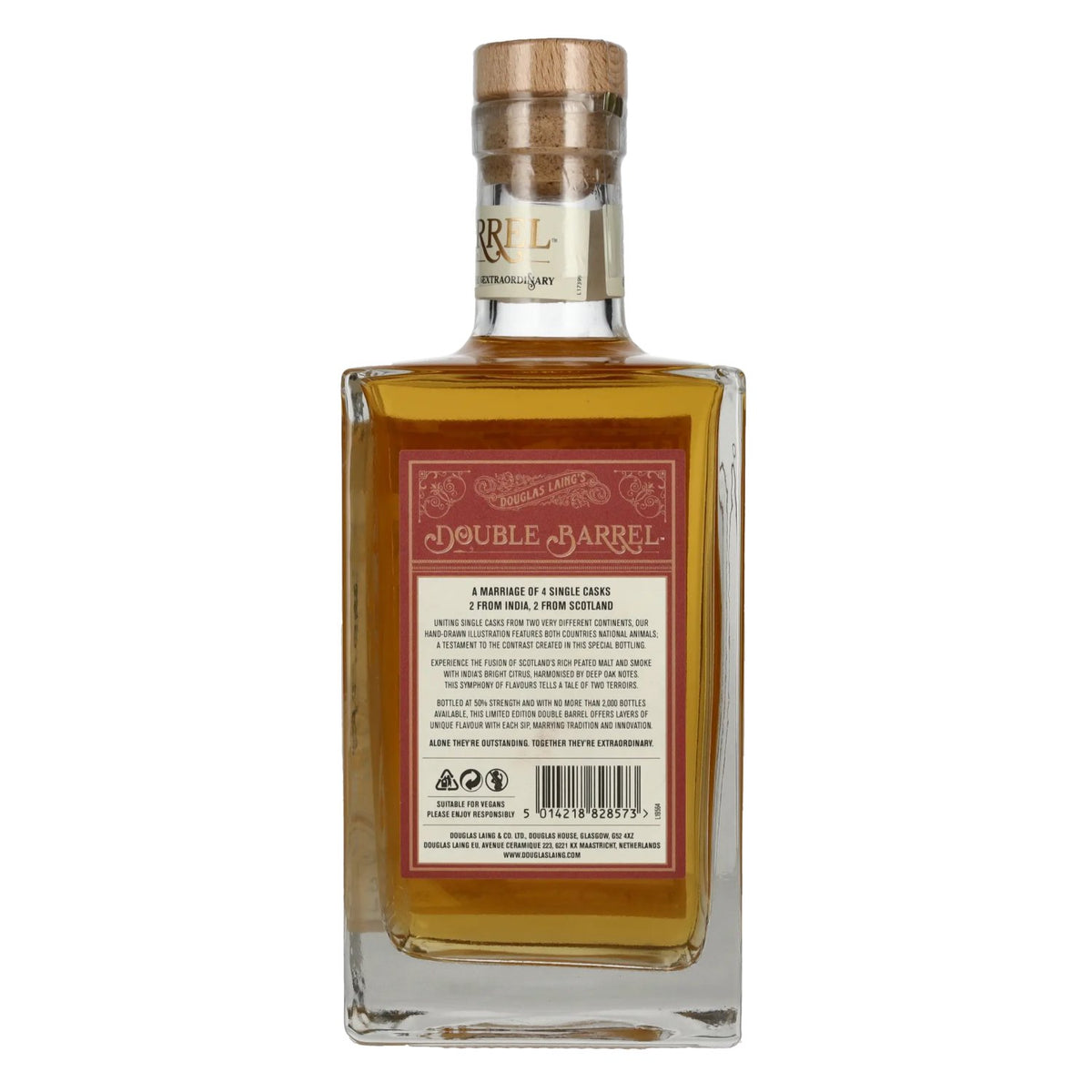 Douglas Laing DOUBLE BARREL India &amp; Scotland Blended Malt Whisky 50% Vol. 0,7l