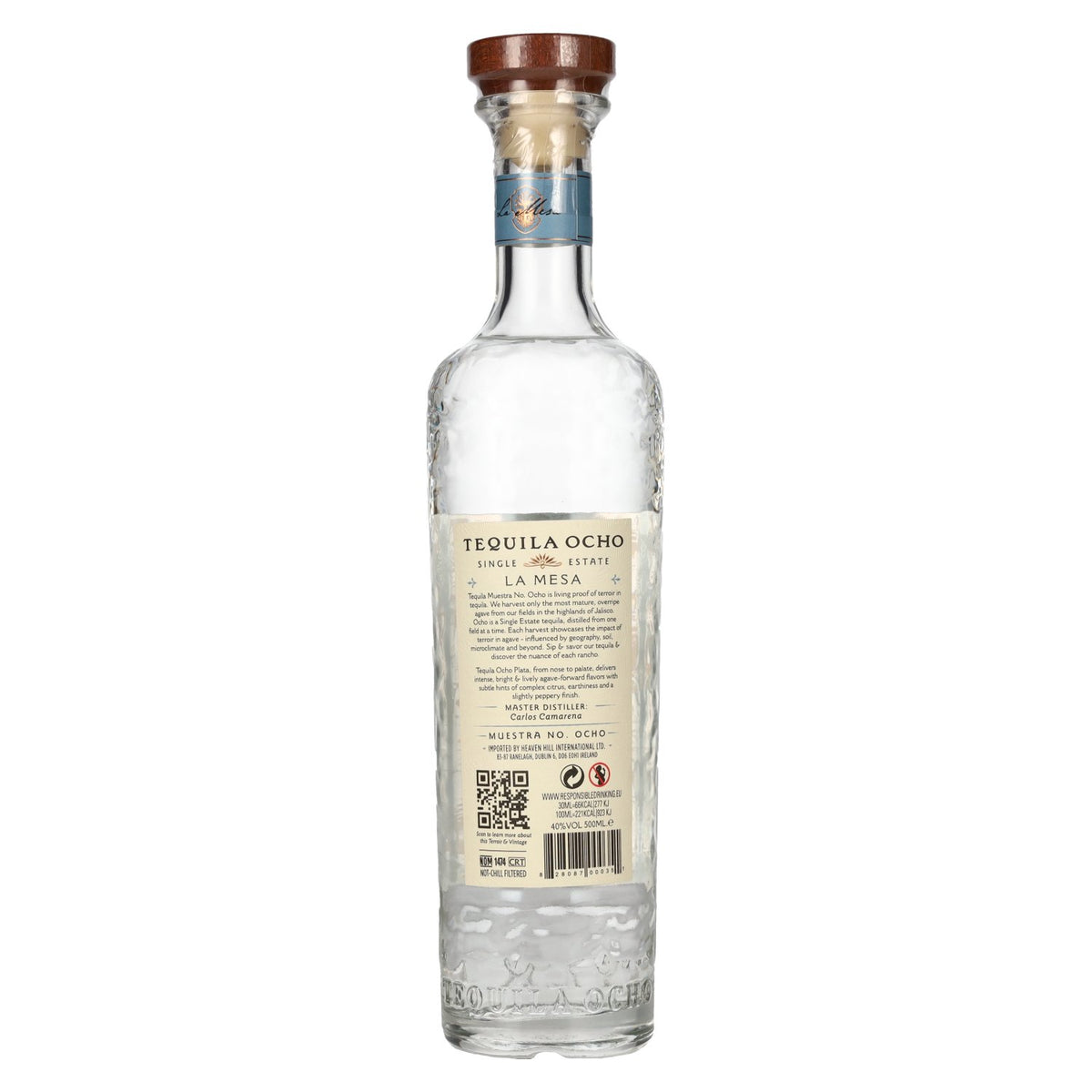 Tequila Ocho Plata LA MESA Single Estate 40% Vol. 0,5l