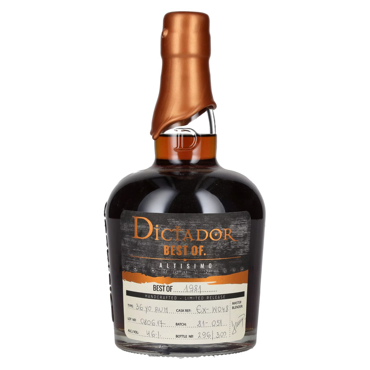 Dictador BEST OF 1981 ALTISIMO Rhum colombien 36YO/080617/EX-W048 46% vol. 0,7l
