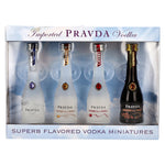 Pravda Vodka 38.1% ABV, 4 x 0.05 l