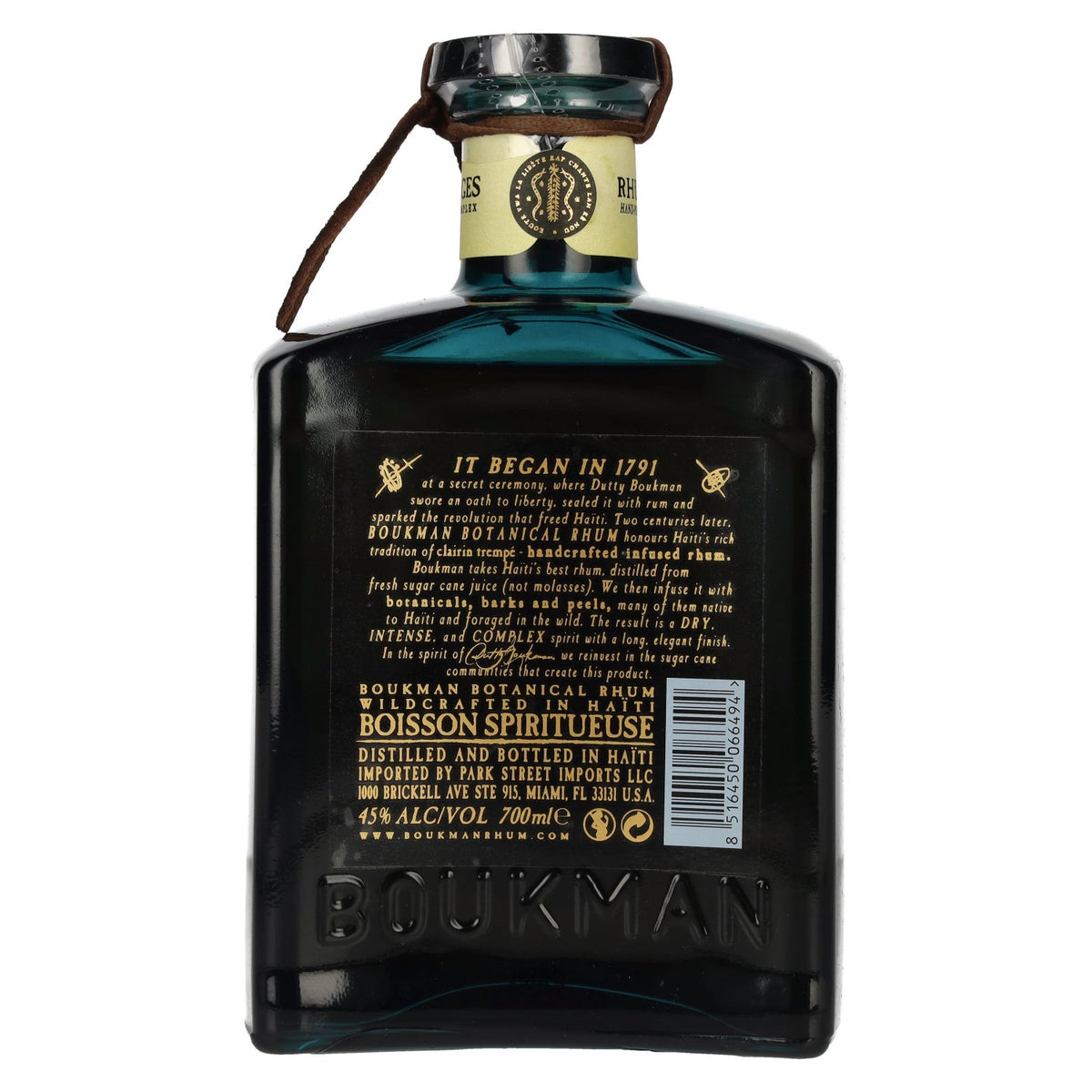 Boukman Botanical Rhum 45% Vol. 0,7l