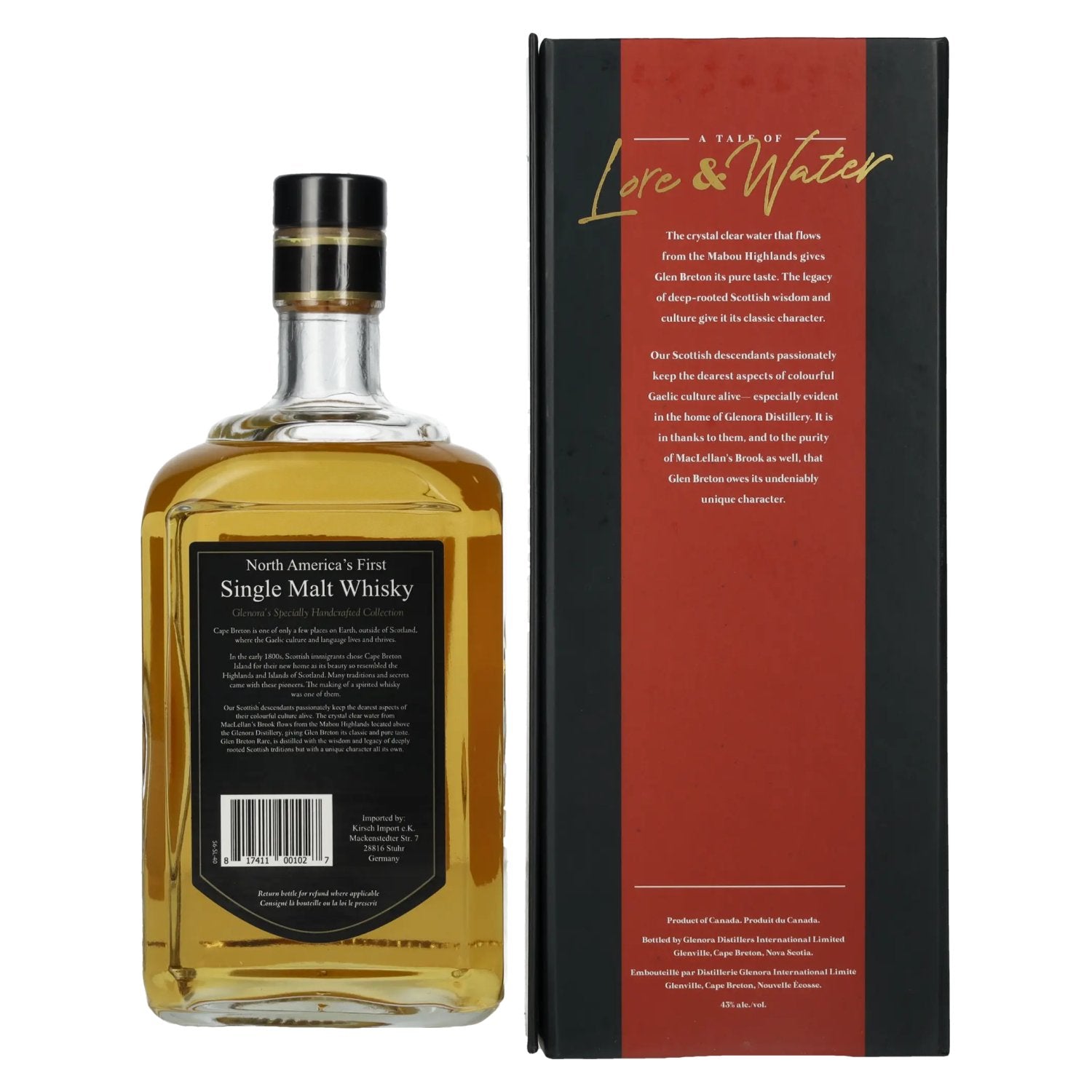 Glen Breton Rare 10 Years Old Canada's First Single Malt Whisky 43% Vol. 0,7l in Geschenkbox