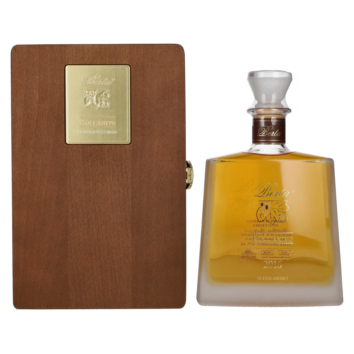 Berta Roccanivo Grappa di Berta 2016 43% Vol. 0,7l in wooden box