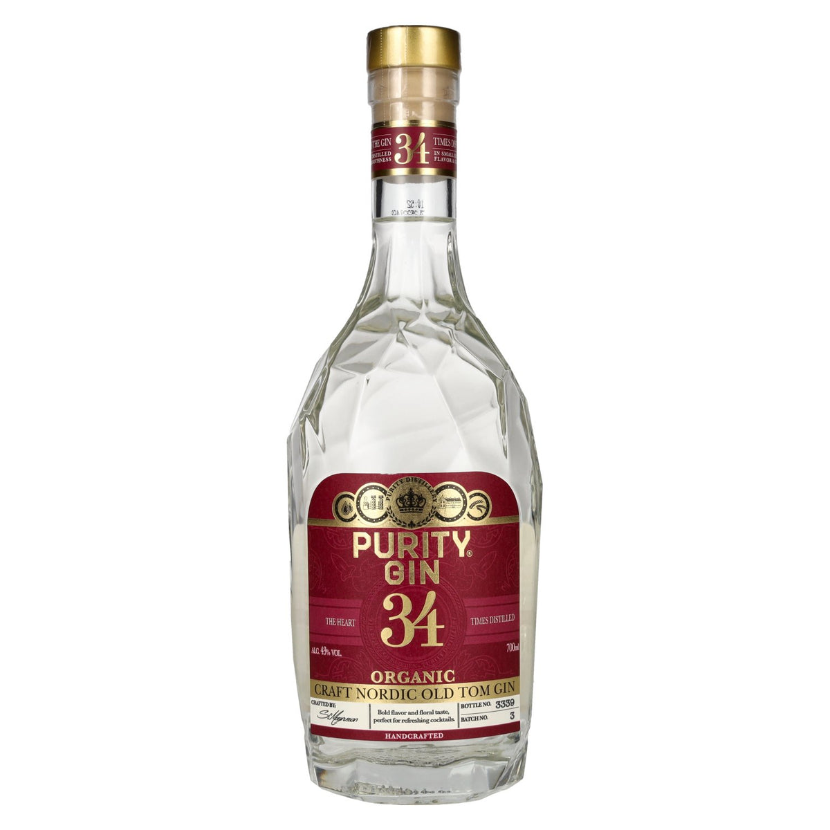 Purity 34 CRAFT NORDIC OLD TOM Organic Gin 43% Vol. 0,7l